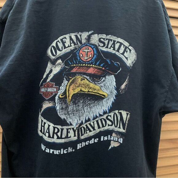 Vintage Harley-Davidson Rhode Island Graphic T-shirt XXL - Picture 4 of 5